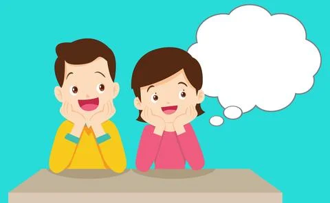 People thinking sitting and rest chin in hands イラスト素材