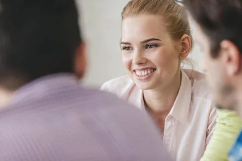 People thinking together Stock Photos