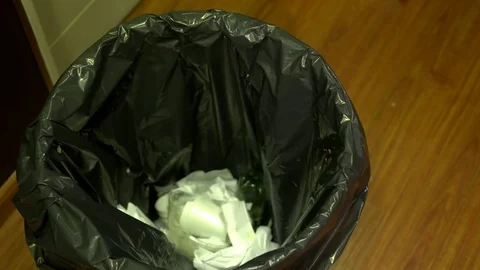 People throwing waste in the trash Stock Footage 81991135