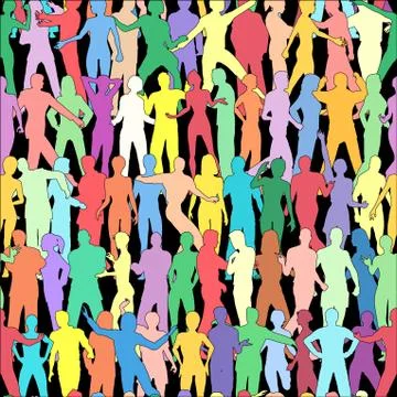 People tile Stock Illustration