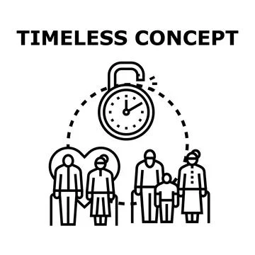 People, time, and human connection concept Stock Illustration