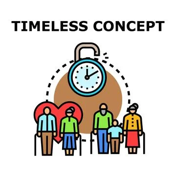 People, time, and human connection concept Stock Illustration