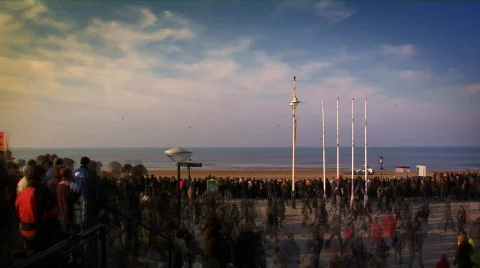 People Time Lapse Stock Footage