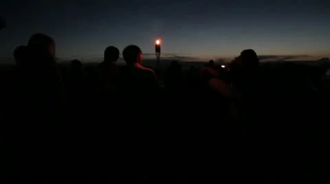 People with torch Stock Footage 10917961