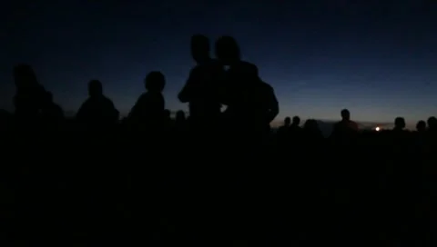 People with torches Stock Footage 10917996