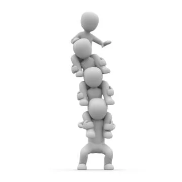 People tower Stock Illustration
