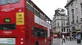 People Traffic Piccadilly Circus London Famous Public Space Double Decker Bus HD Footage