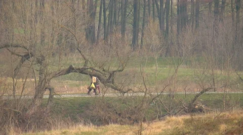 People in Trail 1 Stock Footage 38748830