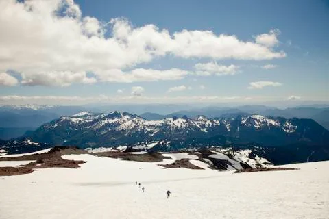 People on trail Stock Photos
