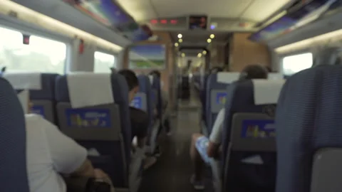 People in the train. Blurred background. Stock Footage 98849485