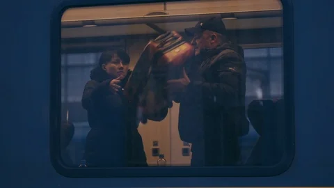 People in a train Stock Footage 85434952