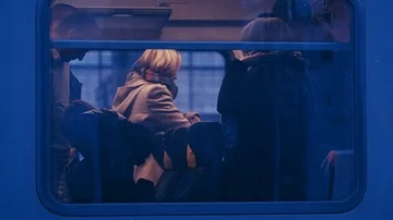 People in a train Stock Footage 85435124