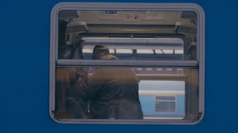 People in a train Stock Footage 85435263
