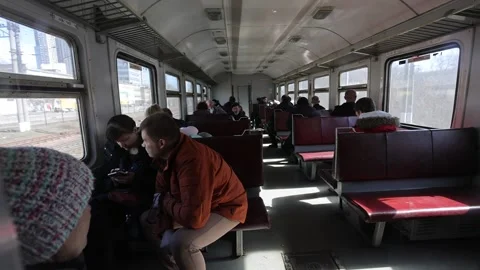 People in train Stock Footage 220949021