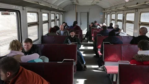 People in train Stock Footage 220949031