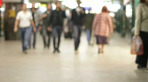 People at the train station. Stock Footage 743409