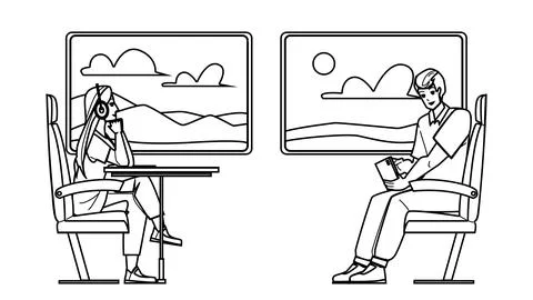 People train vector Illustrazione stock