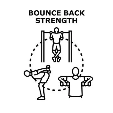People training for bounce back strength development Stock Illustration