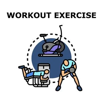 People training in gym exercising workout concept Stock Illustration