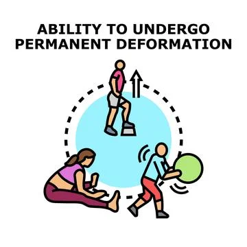 People training for physical flexibility and strength Illustration