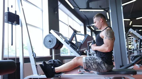 People training, working out, exercising in gym and fitness club Vidéo 66432596