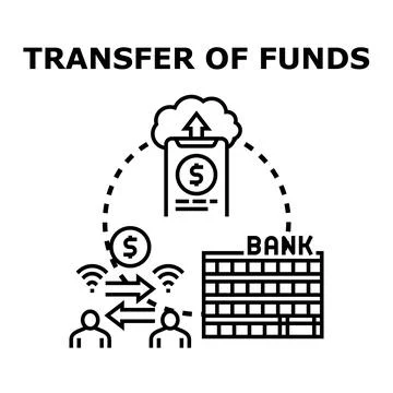 People transferring funds online using digital payment systems Stock Illustration
