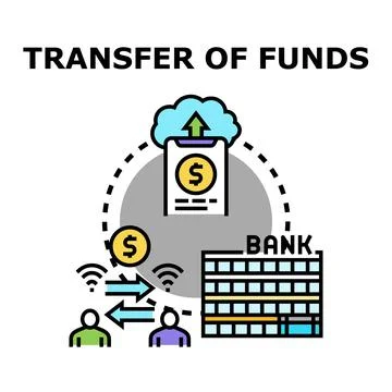 People transferring funds online using digital payment systems Stock Illustration