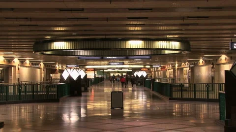 People at the transit Station Stock Footage 2873482