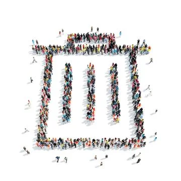 People  trash can icon Stock Illustration
