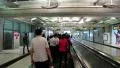 People on travelator inside international airport in Bangkok, Thailand HD Footage