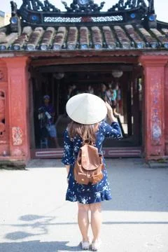 People is Traveling in Danang, Vietnam. Stock Photos