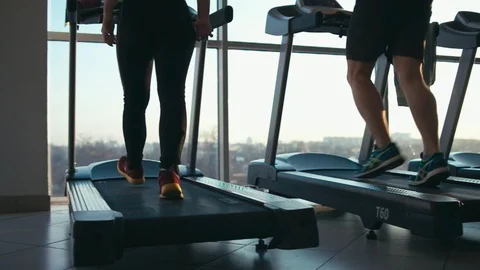 People on treadmills Stock Footage 88507060