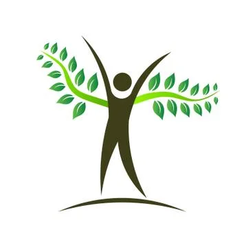 People tree  design element Illustrazione stock