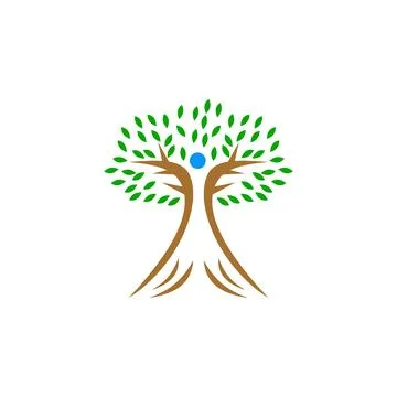 People Tree Icon Concept Symbol of Community Growth Family and Connection Stock Illustration