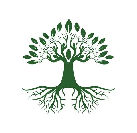 People Tree Vector Sign Stock Illustration