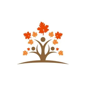 People like tree with wine leafs vector illustration isolated on white backgr Stock Illustration