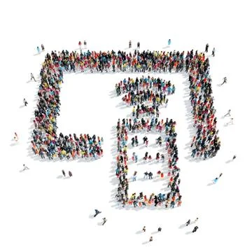 People TV remote control Stock Illustration