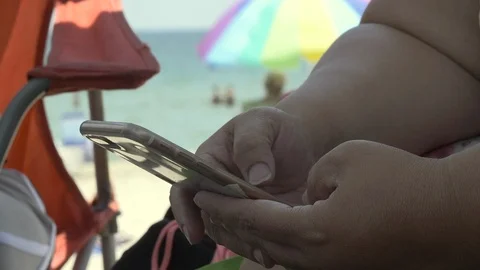 People typing an sms message via smartphone device Stock Footage 93647518