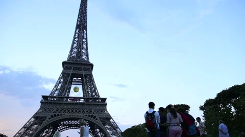 People under the Eiffel Stock Footage 51241869
