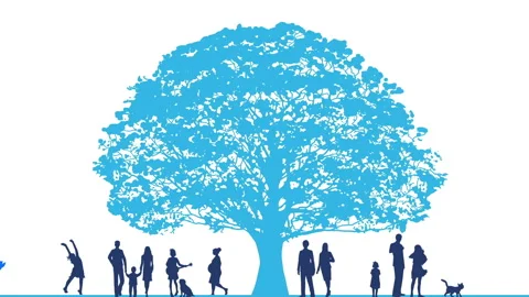 People Under the Tree Video stock 327399114