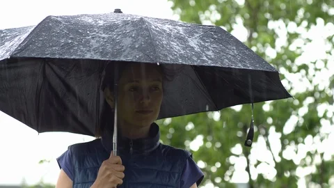 People under the umbrella Stock Footage 115703971