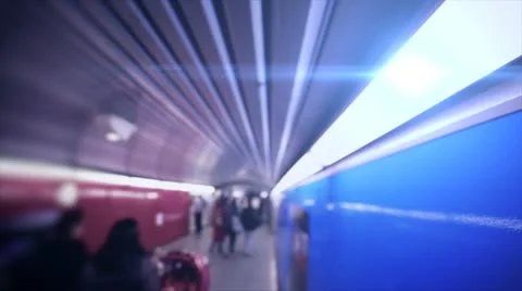 People in underground subway Stock Footage 20485127