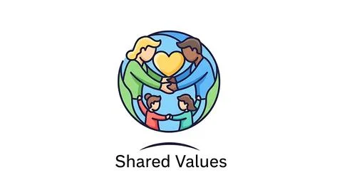 People united by shared values Stock Illustration
