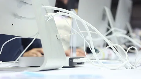 People use modern computers Stock Footage 87135762