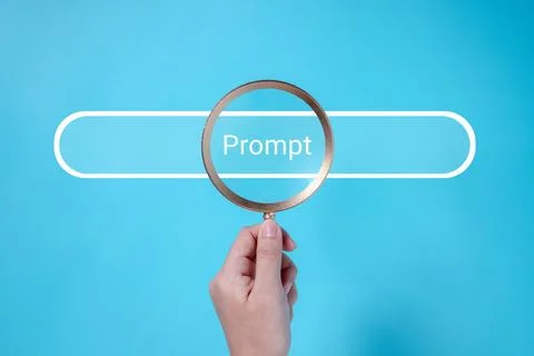 People using command prompt for generates something with smart AI Foto stock