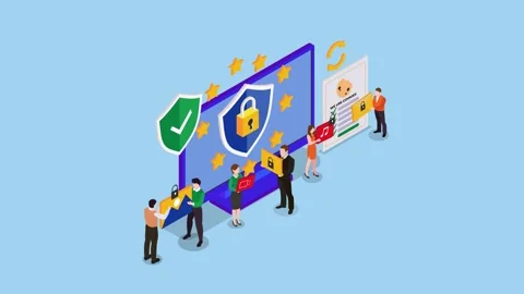 People using computer with internet cookies technology 動画素材 217261636