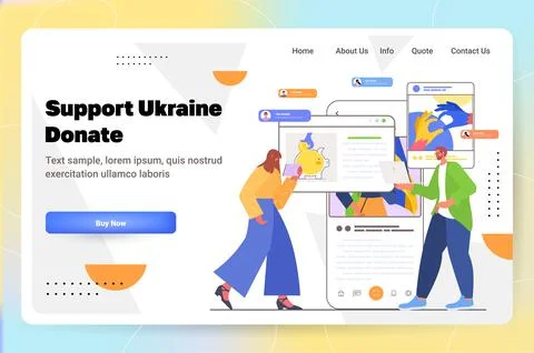 People using digital gadgets pray for Ukraine peace save Ukraine from russia Stock Illustration