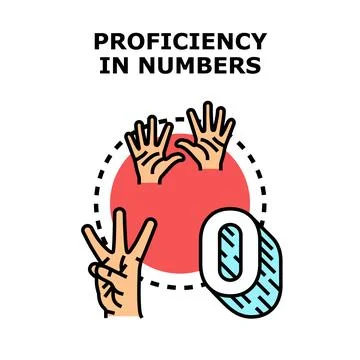 People using hands learning mathematical counting numbers 스톡 일러스트