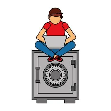 People using mobile Illustrazione stock