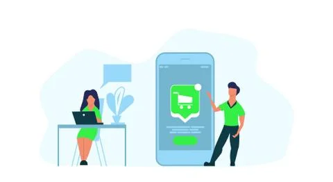 People using online appointment app internet technology mobile concept vector Stock Illustration